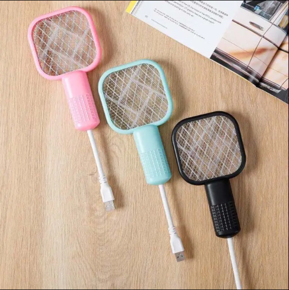 Mini USB Electric Mosquito Racket, Fly Swatters Trap, Mosquito Swatter UV Light Sharp Sparking Racket