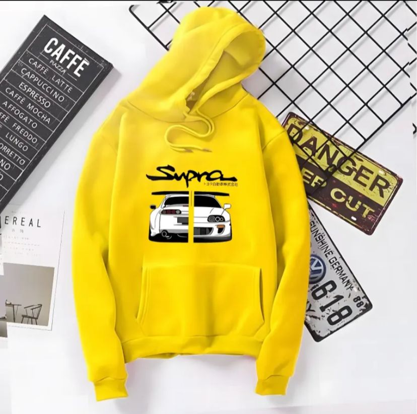 New Supra Car printed winter Hoodie Trendy Stylish print kangroo hoodie  men and boys pocket drawstring casual pullover hoodie clothing long sleeves export quality hoodie winter wear smart fit hoody